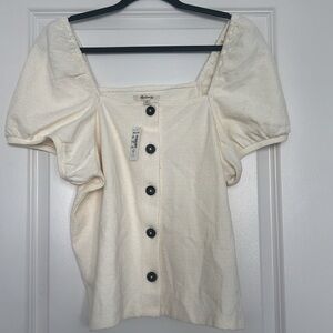 Madewell Cream Puff Sleeve Blouse